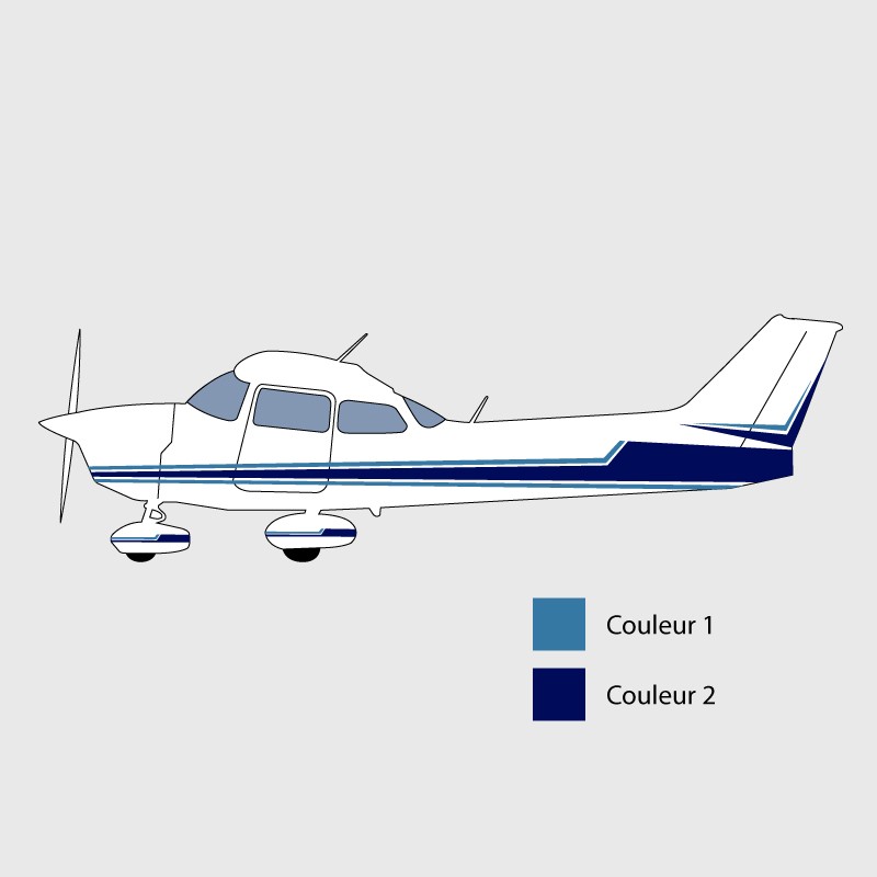 Stickers de décoration 4 pour avion Cessna 172