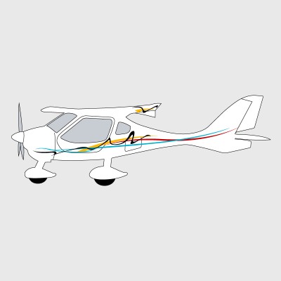 Stickers de décoration 1 pour avion CTLS