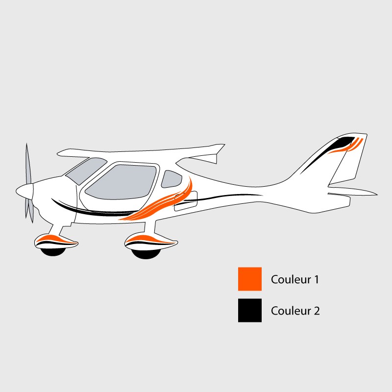 Stickers de décoration 2 pour avion CTLS