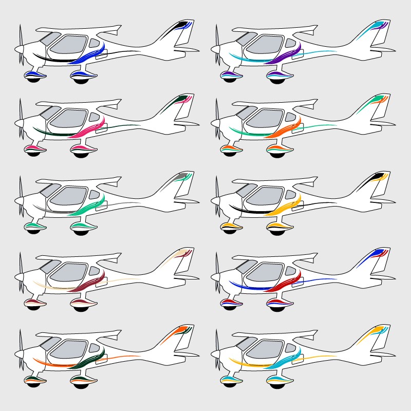 Stickers de décoration 2 pour avion CTLS