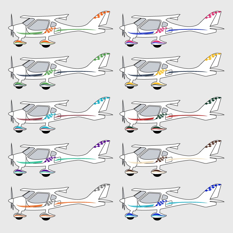 Stickers de décoration 3 pour avion CTLS