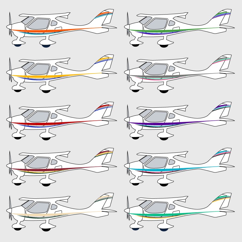 Stickers de décoration 4 pour avion CTLS