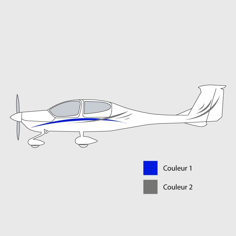 Stickers de décoration 2 pour avion Diamond DA 40