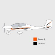 Stickers de décoration 3 pour avion Diamond DA 40 Stickers de décoration 3 pour avion Diamond DA 40