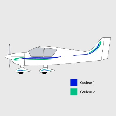 Stickers de décoration 2 pour avion DR 400