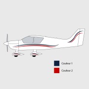 Stickers de décoration 3 pour avion DR 400 Stickers de décoration 3 pour avion DR 400