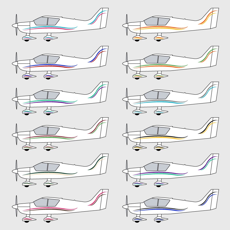 Stickers de décoration 3 pour avion DR 400