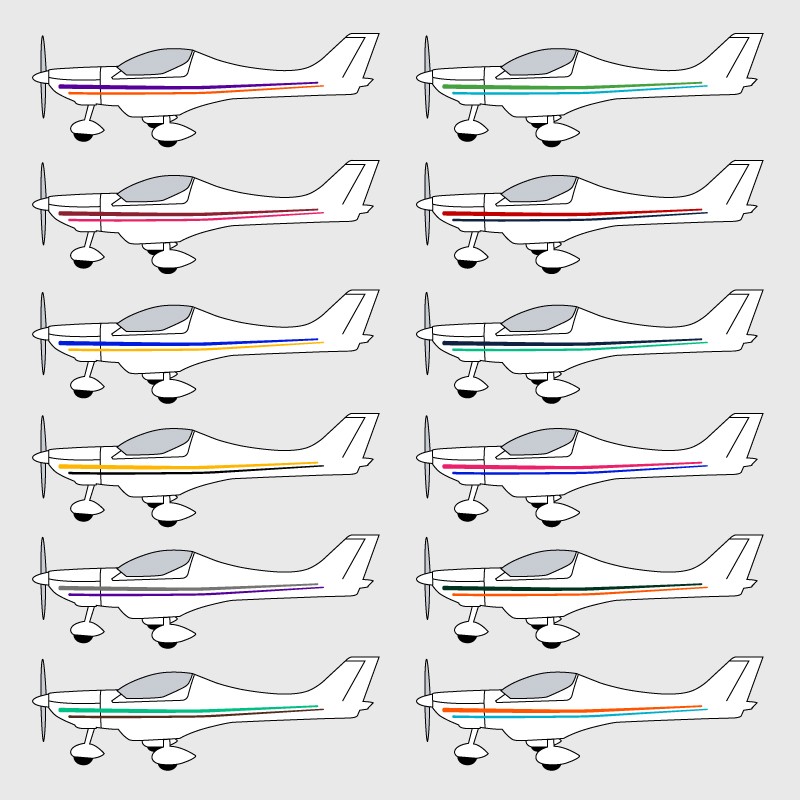 Stickers de décoration 1 pour ULM Dynamic