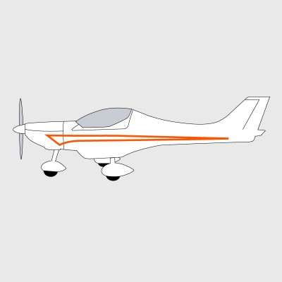 Stickers de décoration 2 pour ULM Dynamic