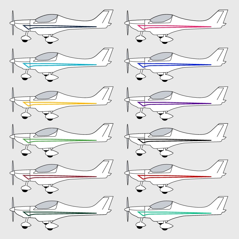 Stickers de décoration 2 pour ULM Dynamic