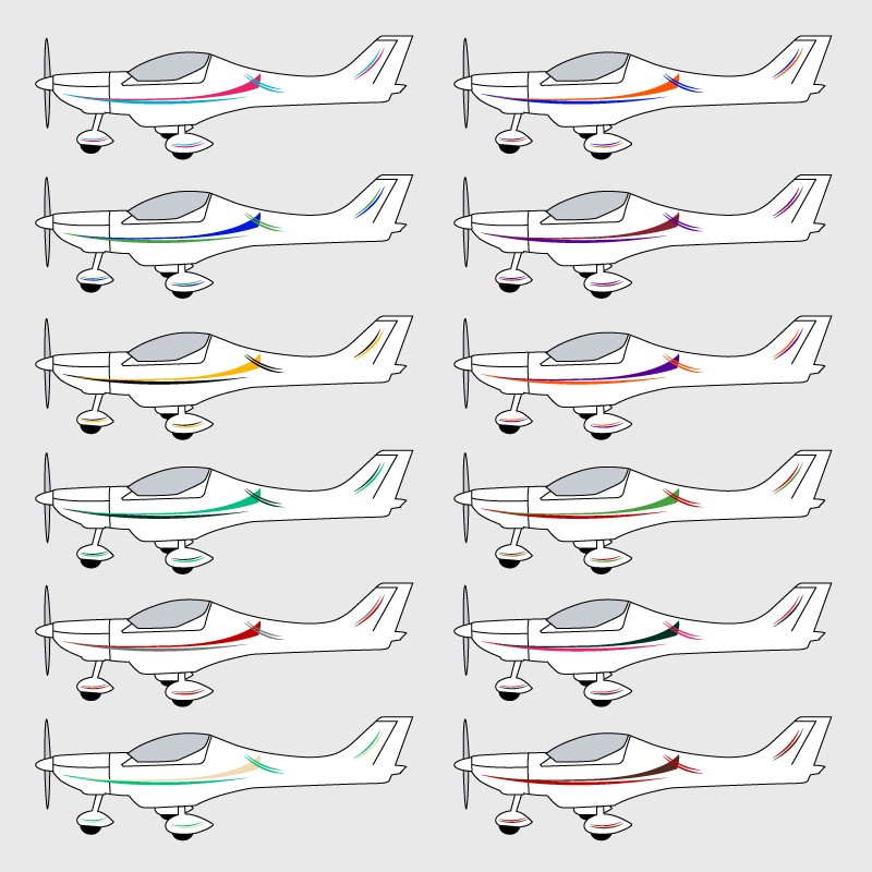 Stickers de décoration 4 pour ULM Dynamic