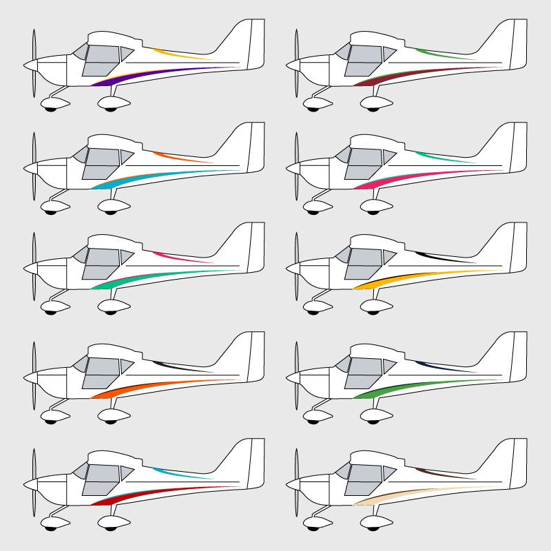 Stickers de décoration 1 pour ULM EUROFOK