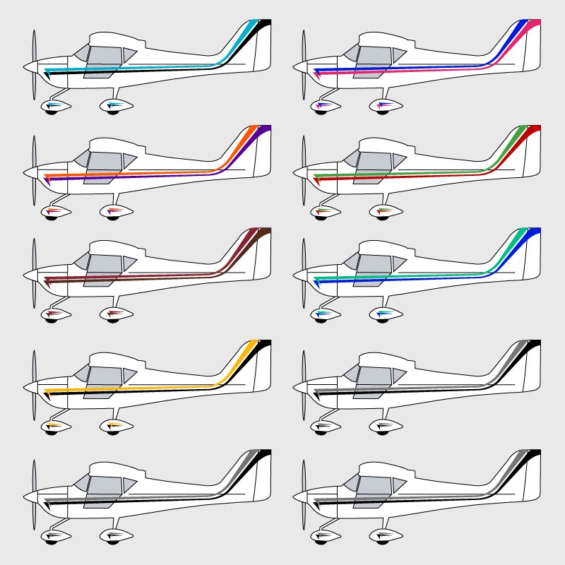 Stickers de décoration 2 pour ULM EUROFOK