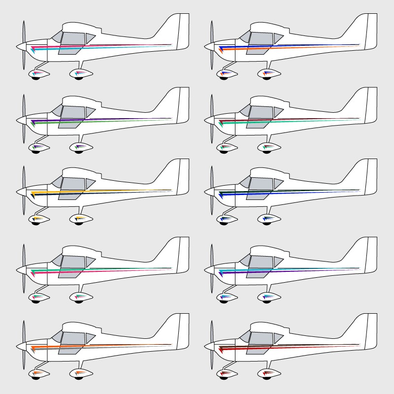 Stickers de décoration 4 pour ULM EUROFOK