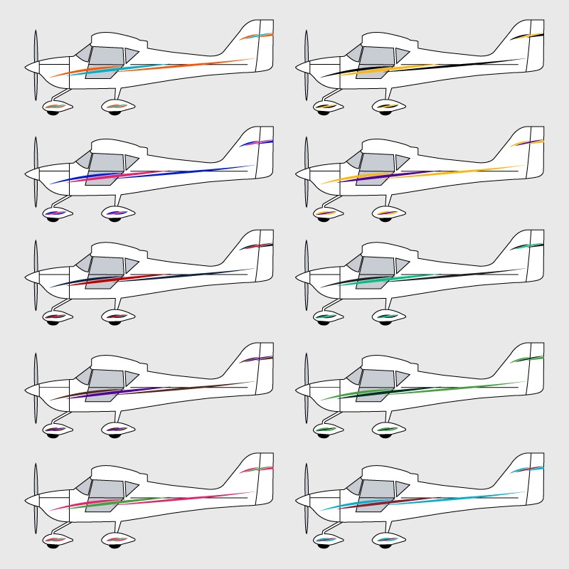 Stickers de décoration 3 pour ULM EUROFOK