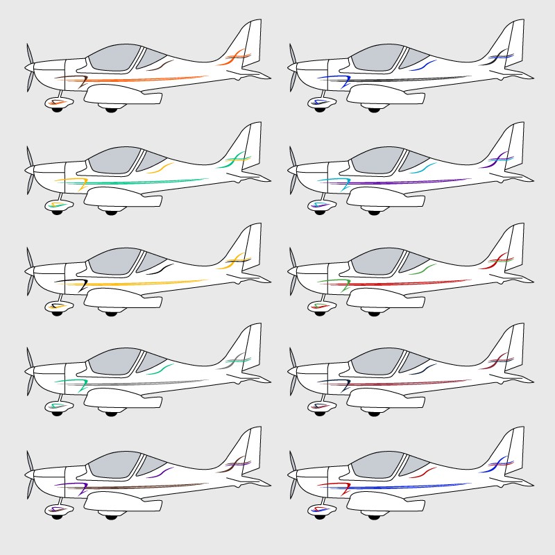 Stickers de décoration 1 pour ULM EUROSTAR