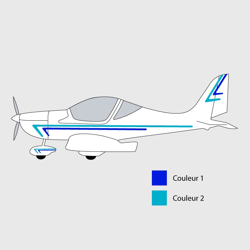Stickers de décoration 2 pour ULM EUROSTAR