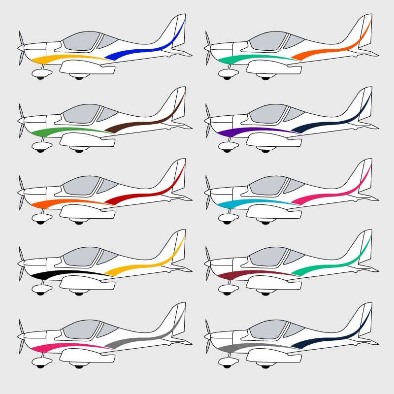 Stickers de décoration 3 pour ULM EUROSTAR