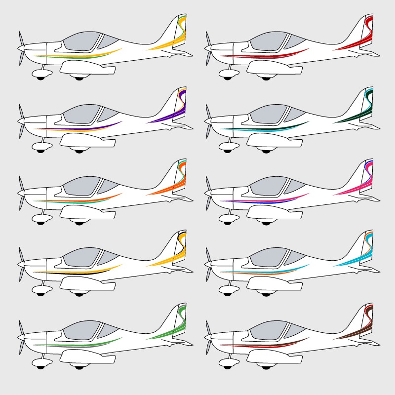 Stickers de décoration 4 pour ULM EUROSTAR