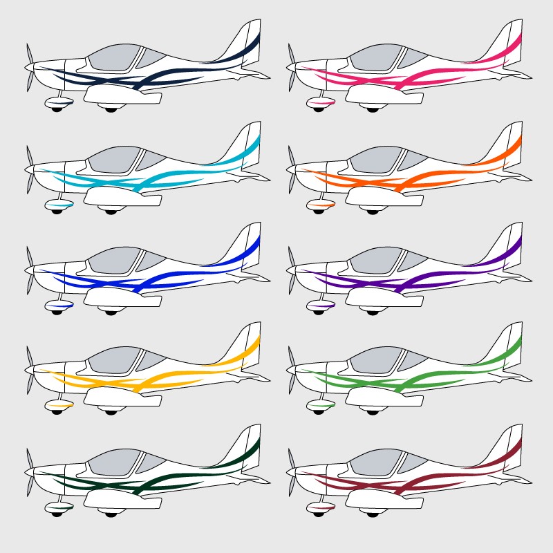 Stickers de décoration 5 pour ULM EUROSTAR