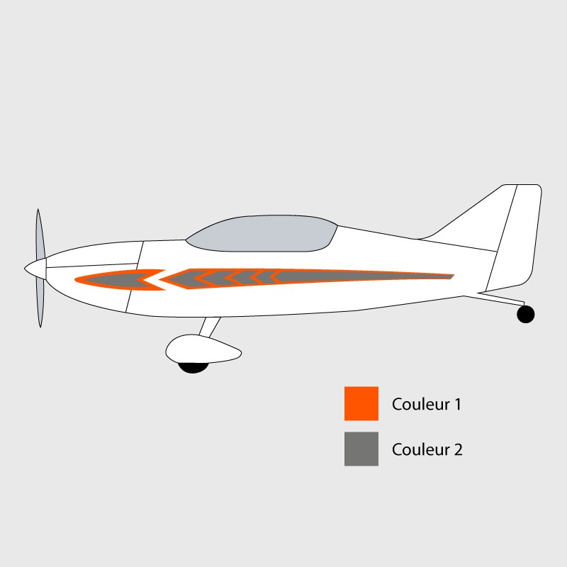Stickers de décoration 1 pour biplan Comet FK12