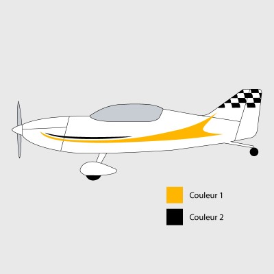 Stickers de décoration 2 pour biplan Comet FK12