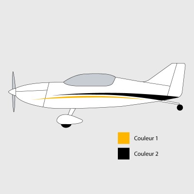 Stickers de décoration 4 pour biplan Comet FK12