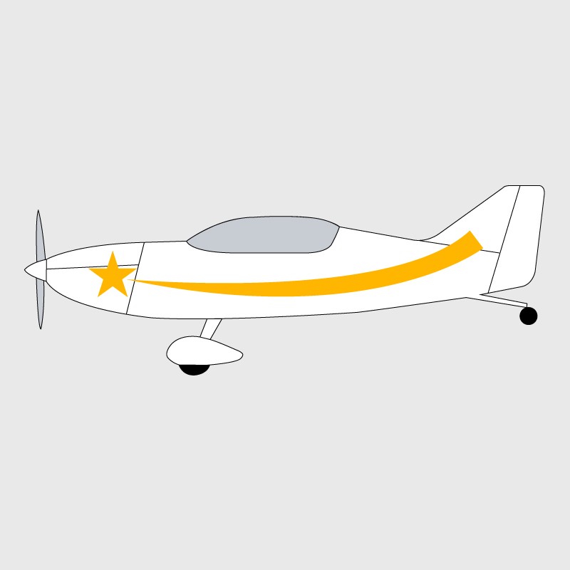 Stickers de décoration 5 pour biplan Comet FK12