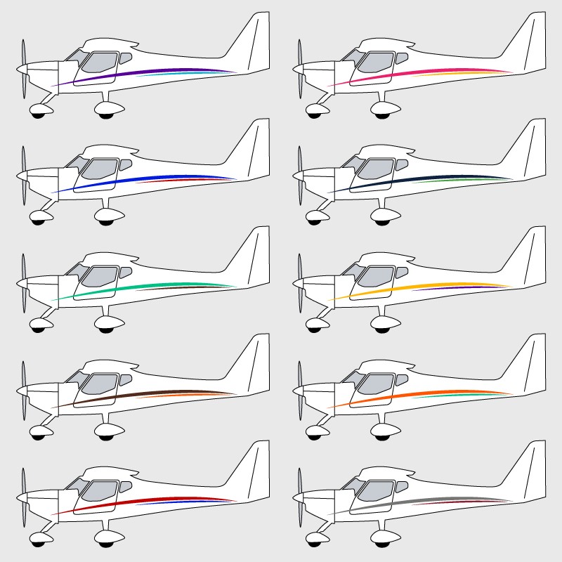 Stickers de décoration 1 pour ULM FK9