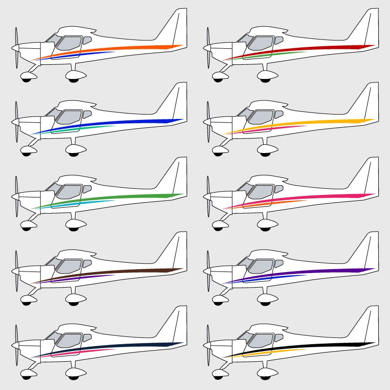 Stickers de décoration 2 pour ULM FK9