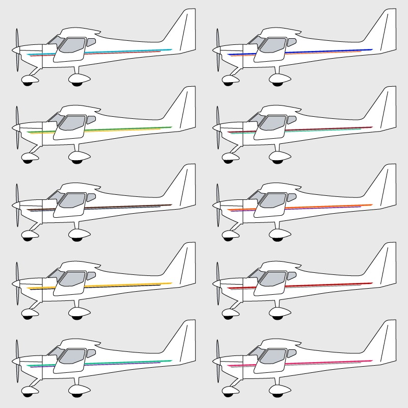 Stickers de décoration 3 pour ULM FK9