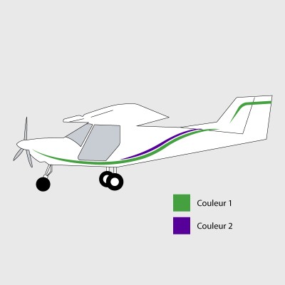 Stickers de décoration 2 pour ULM G1 SPYL