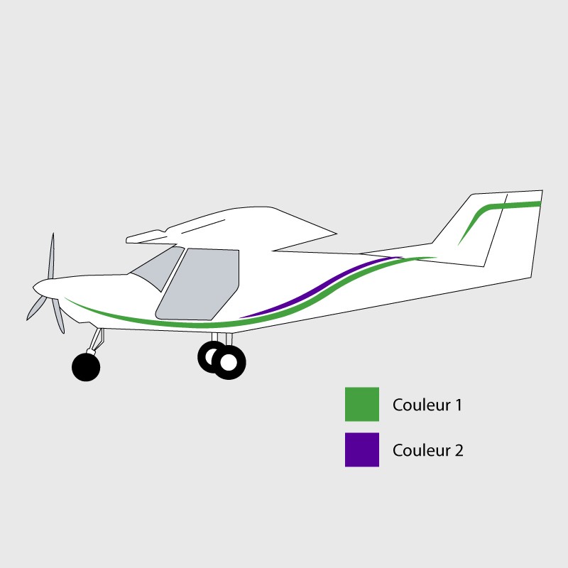 Stickers de décoration 2 pour ULM G1 SPYL