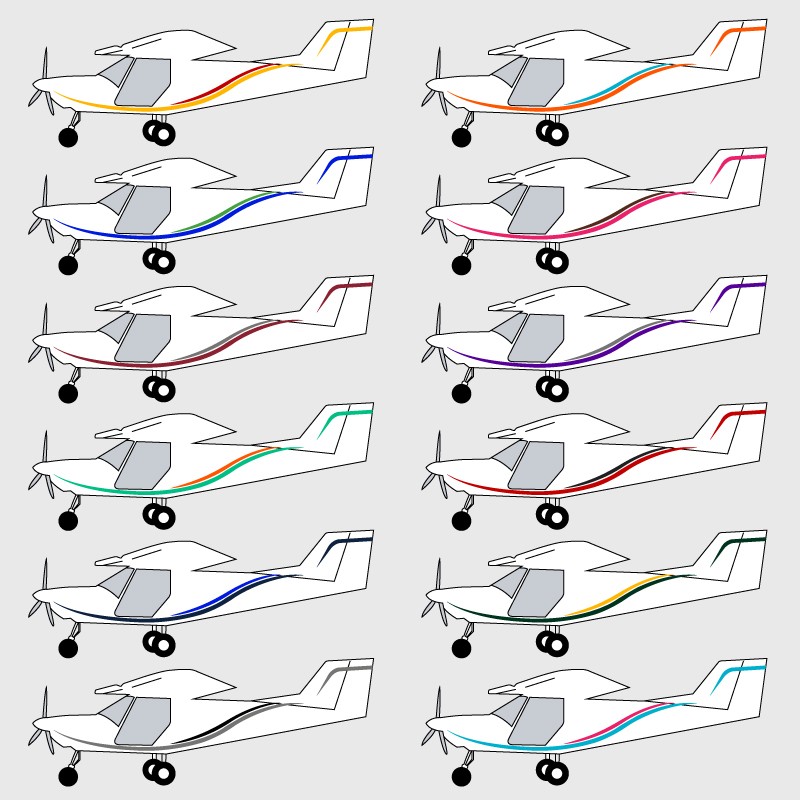 Stickers de décoration 2 pour ULM G1 SPYL