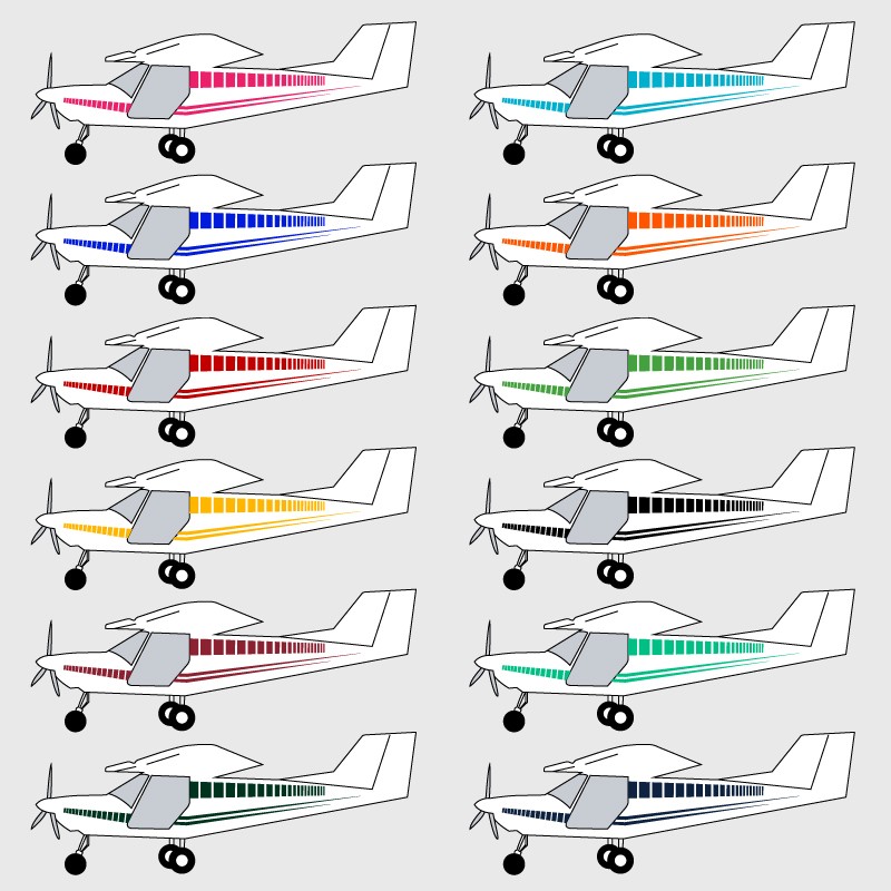 Stickers de décoration 3 pour ULM G1 SPYL