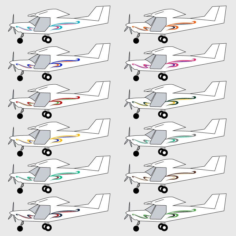 Stickers de décoration 4 pour ULM G1 SPYL