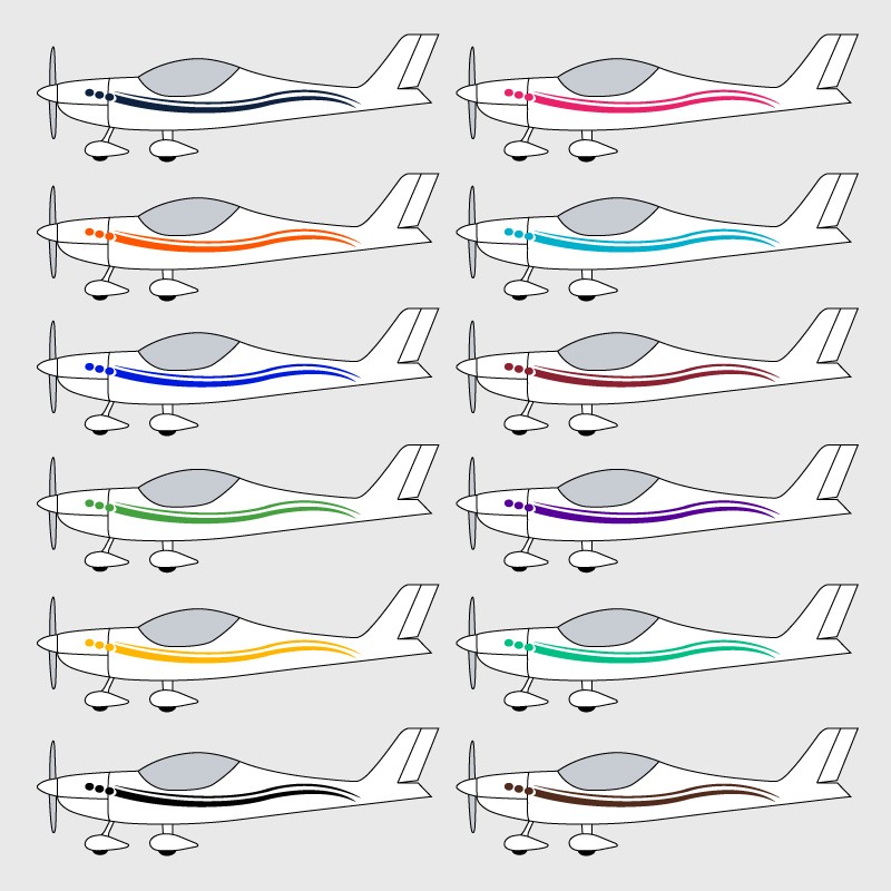 Stickers de décoration 1 pour ULM Gazailes