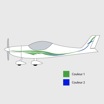 Stickers de décoration 2 pour ULM Gazailes