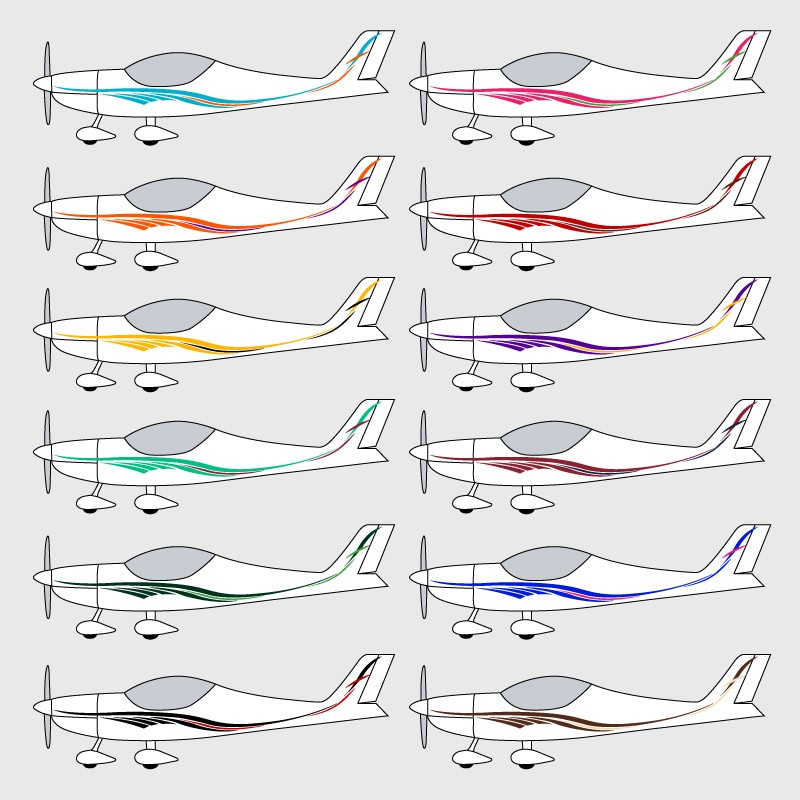 Stickers de décoration 2 pour ULM Gazailes