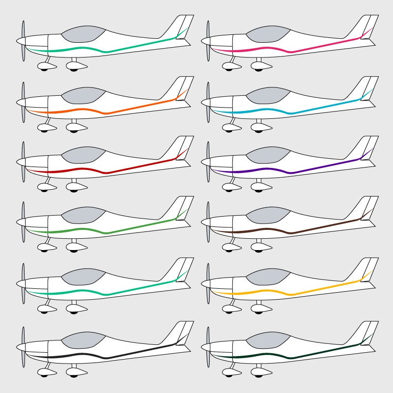 Stickers de décoration 3 pour ULM Gazailes