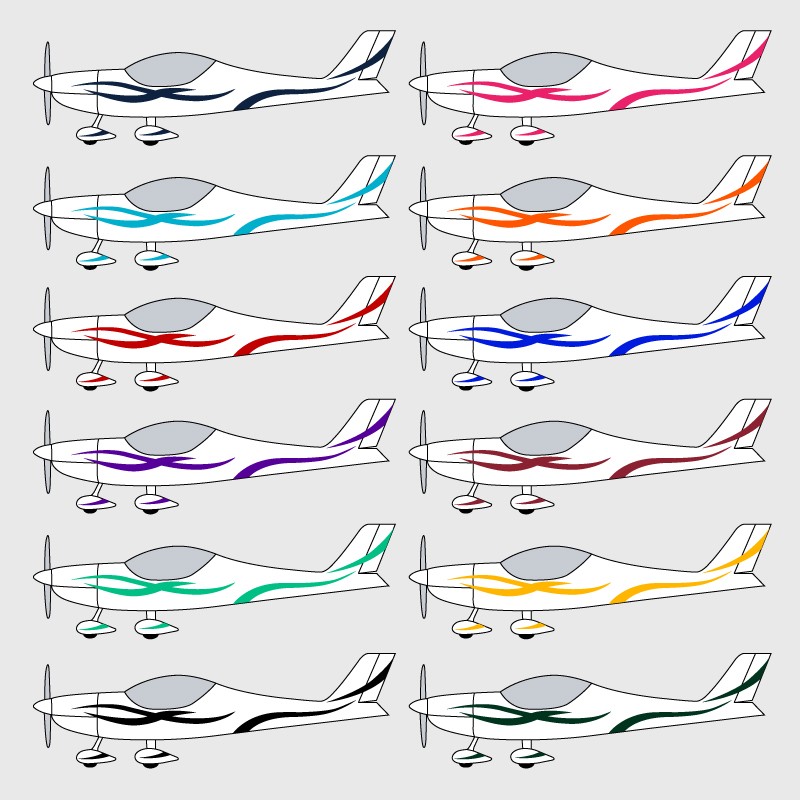 Stickers de décoration 4 pour ULM Gazailes