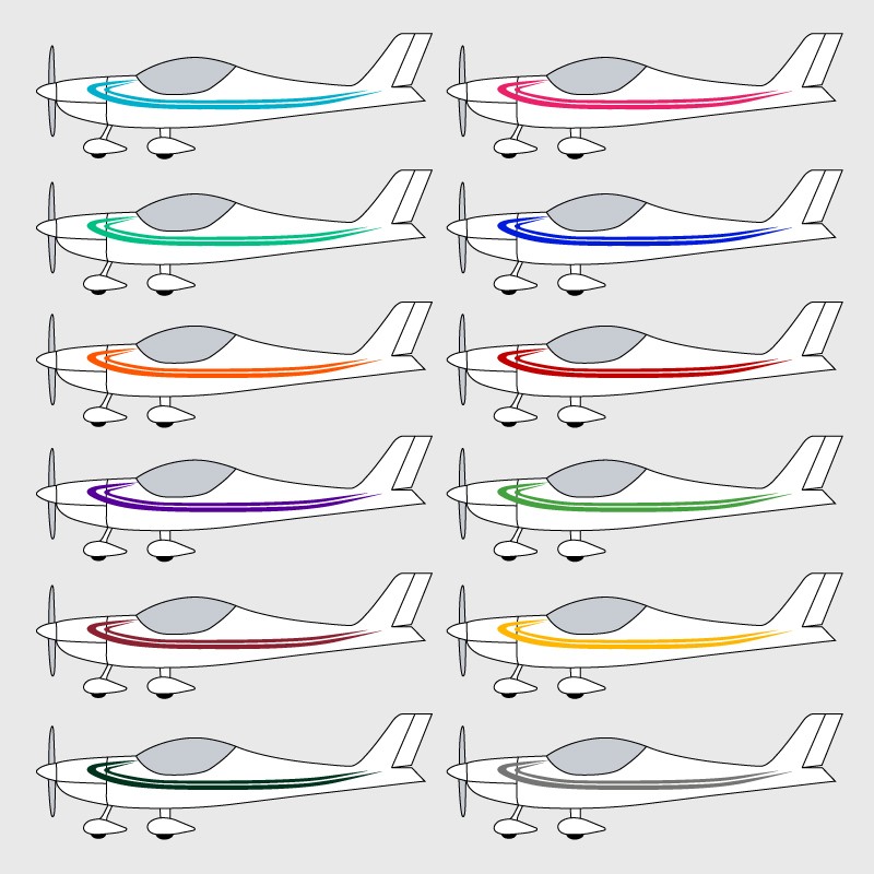 Stickers de décoration 5 pour ULM Gazailes