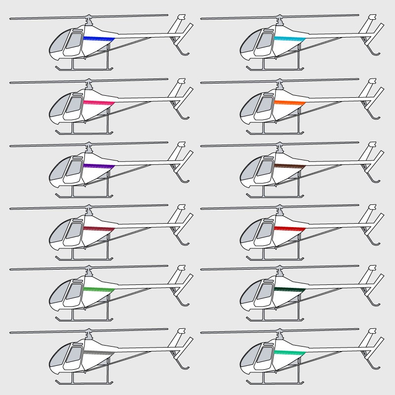 Stickers de décoration 2 pour ULM LH 212