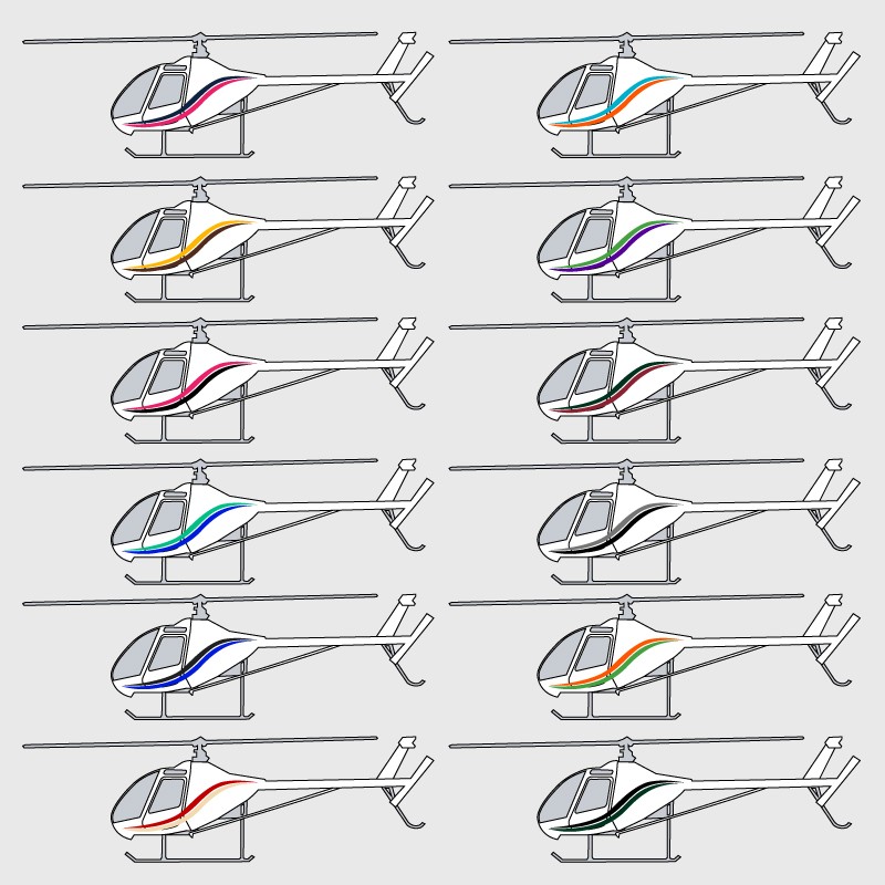 Stickers de décoration 3 pour ULM LH 212