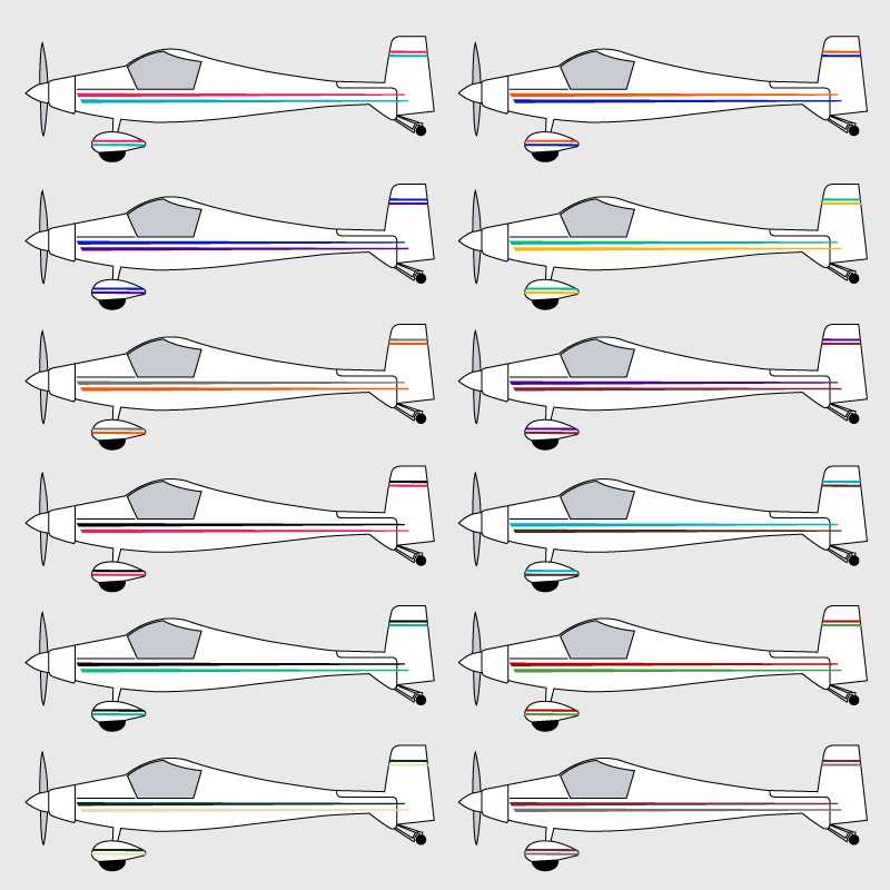 Stickers de décoration 2 pour ULM Luciole