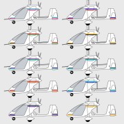 Stickers de décoration 1 pour ULM MAGNI M24 Stickers de décoration 1 pour ULM MAGNI M24