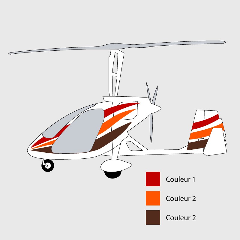 Stickers de décoration 2 pour ULM MAGNI M24