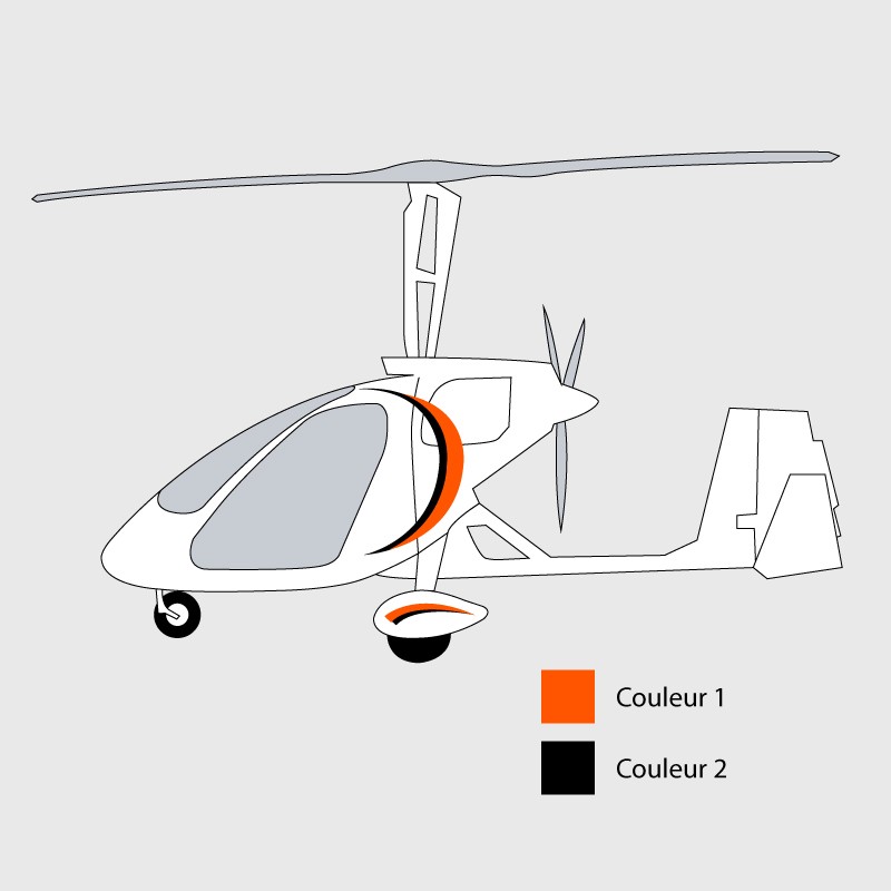 Stickers de décoration 3 pour ULM MAGNI M24