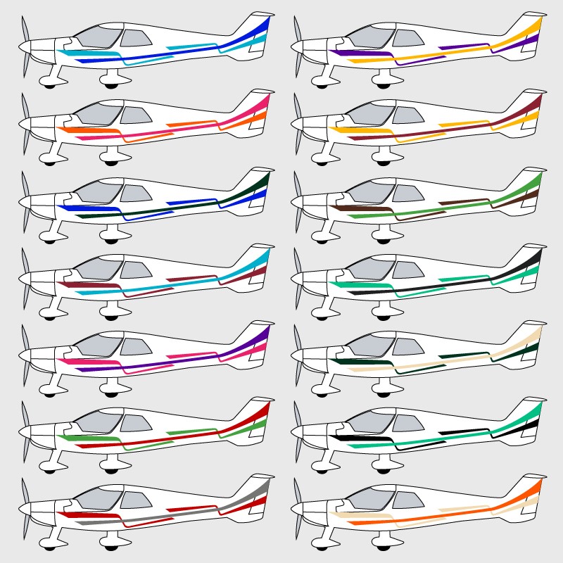 Stickers de décoration 1 pour ULM MCR 4S