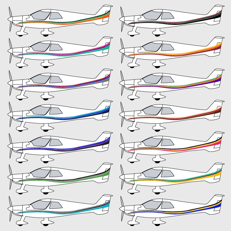 Stickers de décoration 2 pour ULM MCR 4S